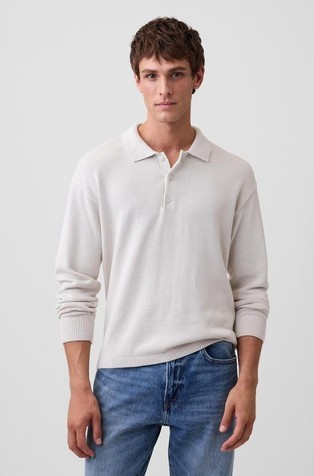 Relaxed Polo Sweater