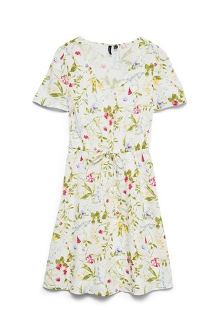 VMEASY viskozna obleka s kratkimi rokavi