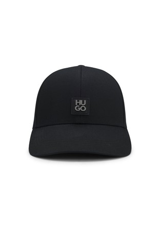 Cotton-twill cap with metal stacked logo