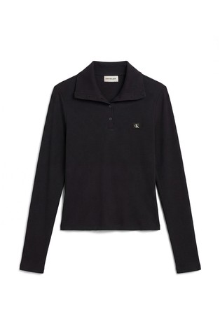 Woven Monologo Henley Turtleneck T-shirt