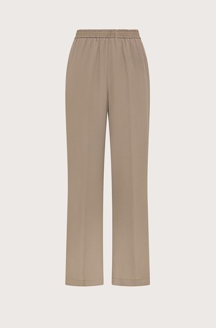 Straight fit trousers with silk