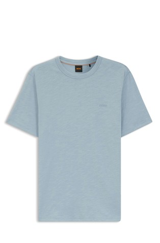 Slub-cotton T-shirt with logo detail