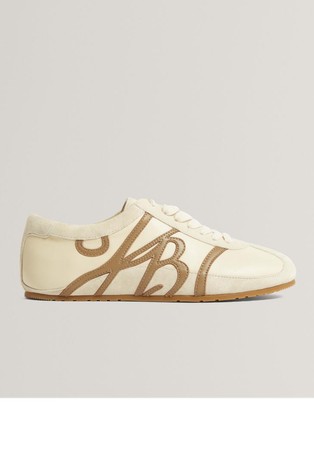 Logo Script Leather Trainer