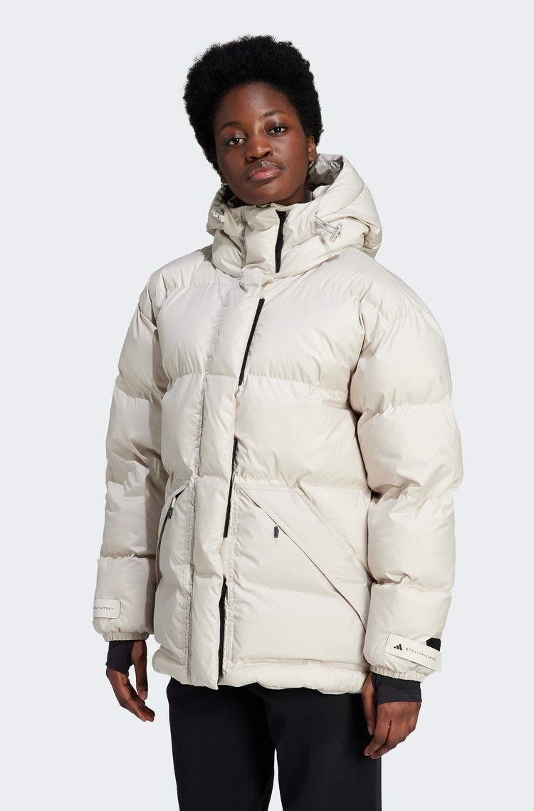 by Stella McCartney Padded Mid-Length Printed Jacket ADIDAS