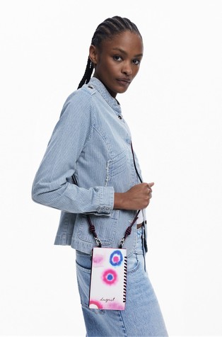 DESIGUAL Medium smooth convertible wallet with tie-dye print Multi 7