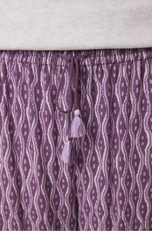 WOMEN'SECRET Viscose trousers with ikat print Purple / Pink 4
