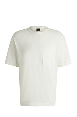 Cotton T-shirt with Double B monogram on chest pocket