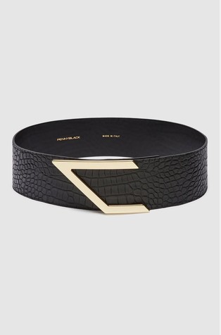 Wide leather belt