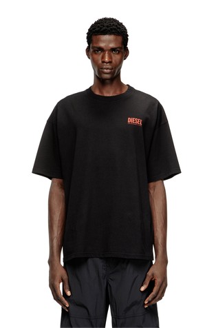 Cotton T-shirt with Diesel Biscotto print