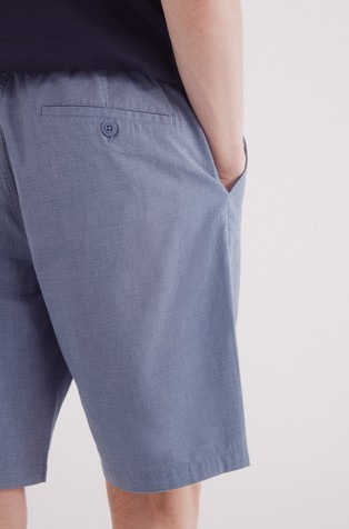 SPRINGFIELD Comfort fit bermuda hlače iz strukturirane bombažne tkanine Modra - Blue 5