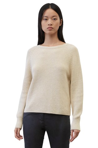 Loose fit knitted cotton jumper