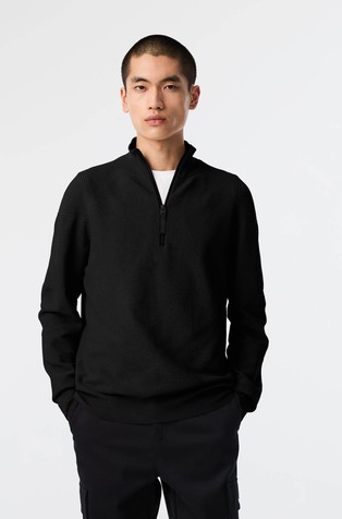 Seamless 3D Knit Half-Zip Sweater