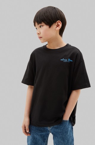 Relaxed cotton T-shirt with back print