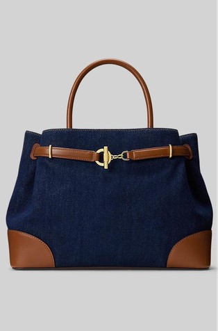 Blaike Denim Large Satchel