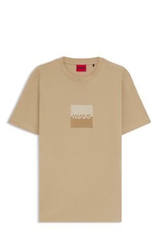 Cotton-jersey T-shirt with logo print