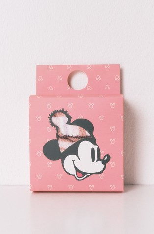 Mickey mouse plaid print long fur socks