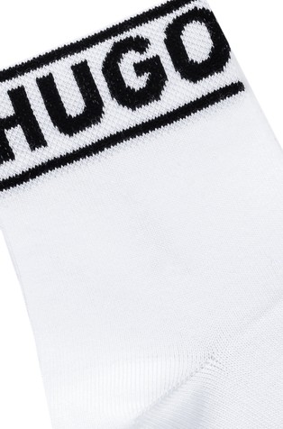 HUGO BOSS Two-pack of ankle socks in a cotton blend White 3