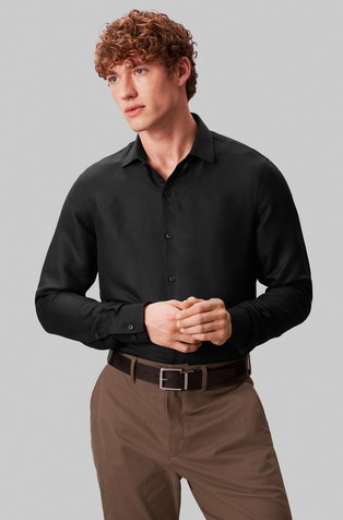 Slim Fit Linen Blend Shirt