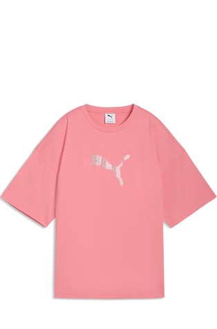 Essentials Graphics oversized fit majica z okrasnimi kamenčki