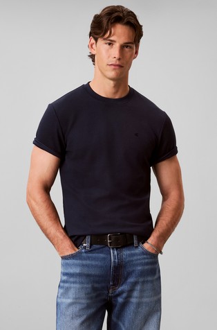 Slim fit cotton blend T-shirt