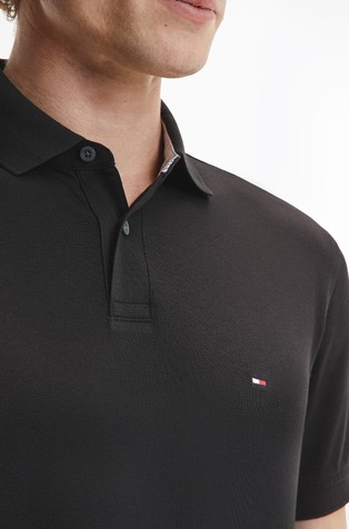 TOMMY HILFIGER 1985 regular fit polo majica Črna - Black 3