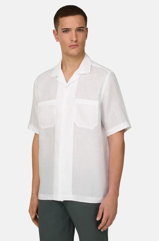 Regular Fit Short-sleeved Linen Shirt