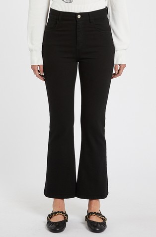 Flared cropped jeans
