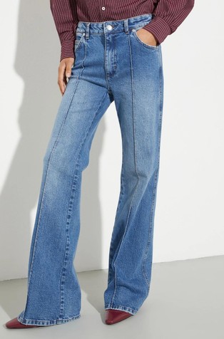 Re-Edit zvončaste jeans hlače in ujemajoča shopper torba