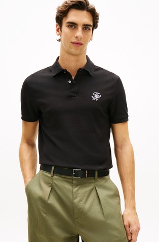 Regular fit logo polo majica s kratkimi rokavi iz pikéja