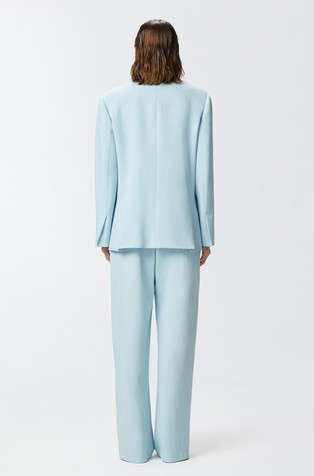 PINKO Regular fit single-breasted blazer in viscose Blue 2