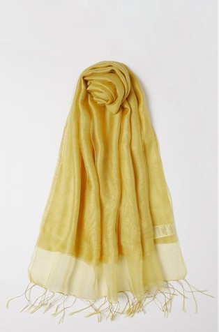 Viscose and silk-blend stole