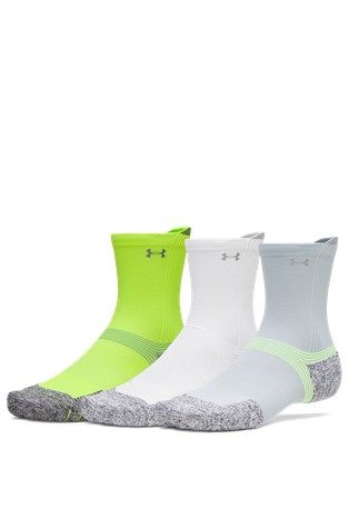 UA ArmourDry® Run Cushion Unisex 3-Pack Mid-Crew Socks
