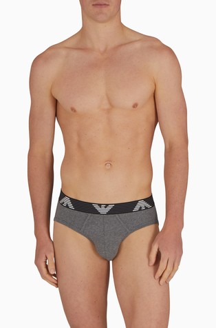 Briefs with bold monogram logo waistband