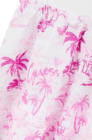 GUESS Cotton sleeveless dress White / Pink 3