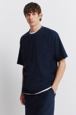 Teksturirana majica s kratkimi rokavi