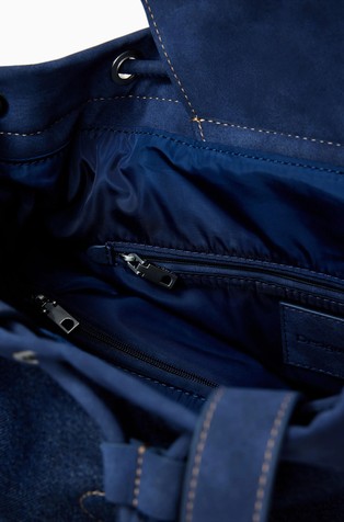 DESIGUAL Medium denim nahrbtnik z več načini nošenja Modra - Dark Blue 4