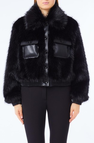 Kratka jakna iz umetnega krzna