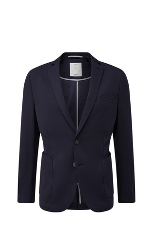 Slim fit suknjič z našitima žepoma