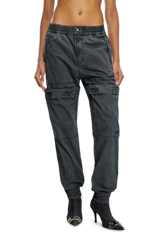 Cargo track pants in micro-twill