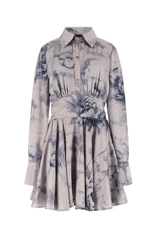 Kratka obleka z vzorcem