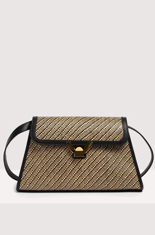 Dew Bicolor Straw Medium Bag