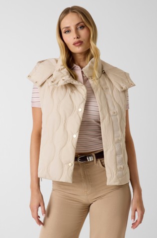 Quilted hooded vest