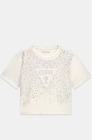 Logo majica z okrasnimi kamenčki