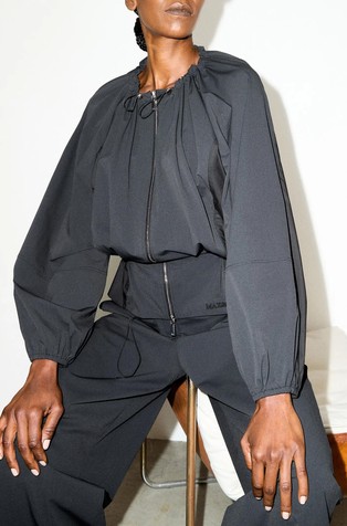 Loose technical jersey jacket