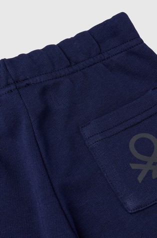 BENETTON Kratke hlače iz organskega bombaža Modra - Dark Blue 3