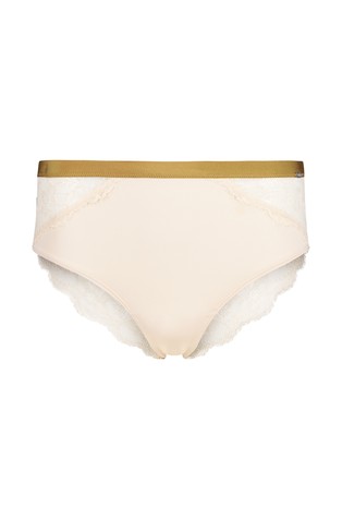 SKINY Lace Binding visoke spodnje hlačke Bež - Beige 4