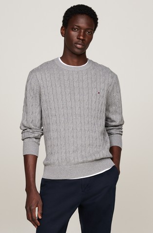 Relaxed fit strukturirano pleten pulover