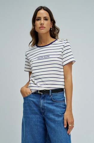 Striped logo T-shirt
