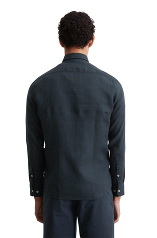 MARC O'POLO Shirt shaped made from pure linen Dark Blue 2