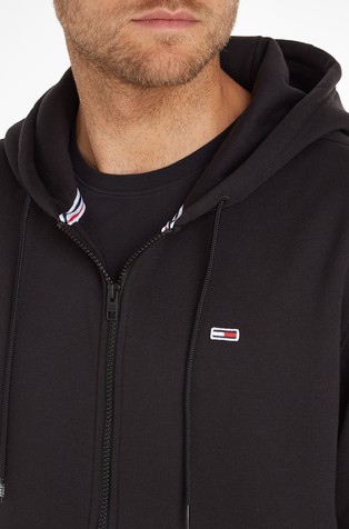 TOMMY HILFIGER Jopa s kapuco iz mešanice z organskim bombažem Črna - Black 3